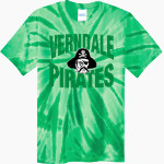VERNDALE HIGH SCHOOL PIRATES <span class="pdp-name-mascot">VERNDALE PIRATES</span> Port & Company Men's Tie-Dye T-Shirt Front Thumbnail