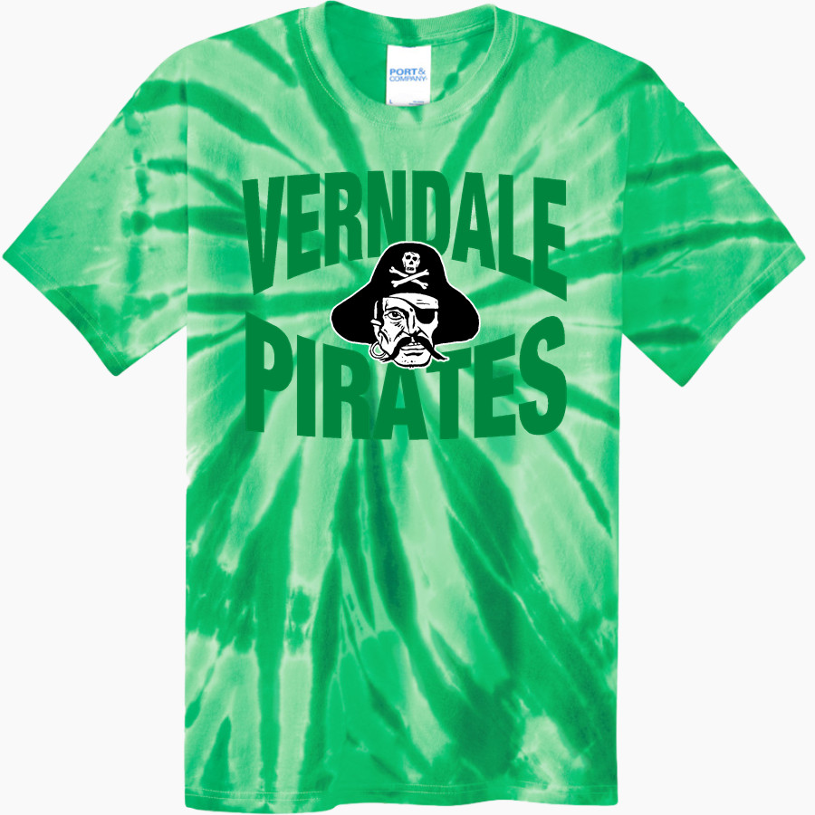 VERNDALE HIGH SCHOOL PIRATES <span class="pdp-name-mascot">VERNDALE PIRATES</span> Port & Company Men's Tie-Dye T-Shirt