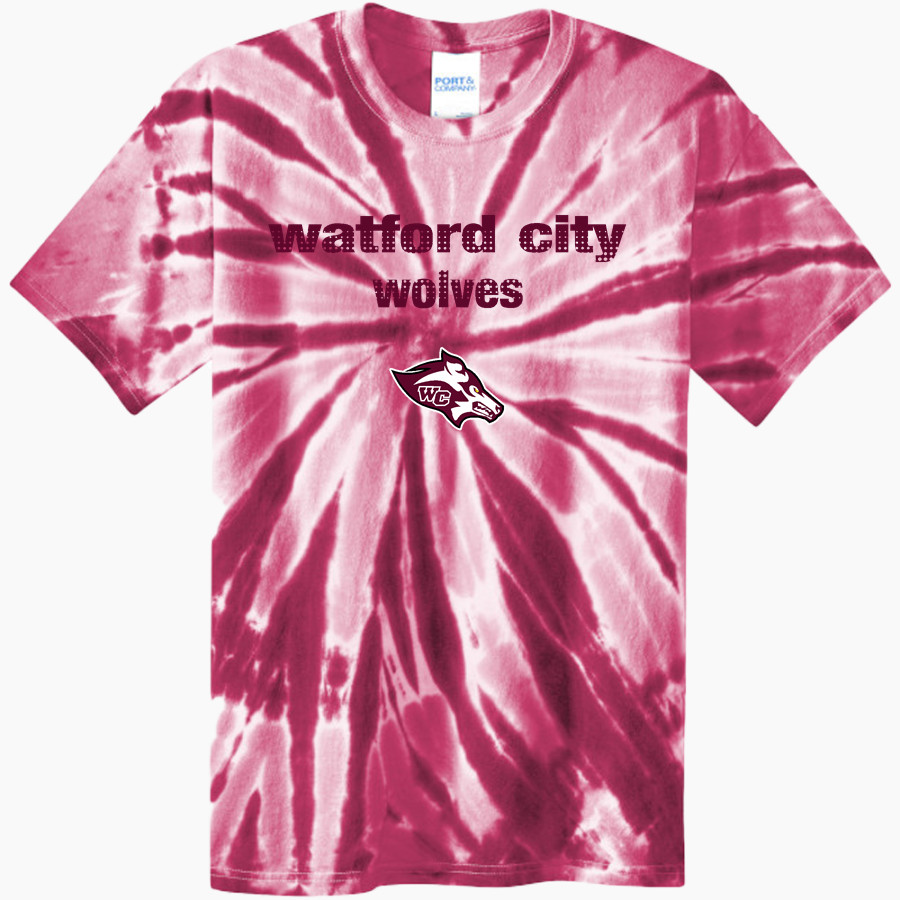 WATFORD CITY HIGH SCHOOL WOLVES Port & Company Men's Tie-Dye T-Shirt
