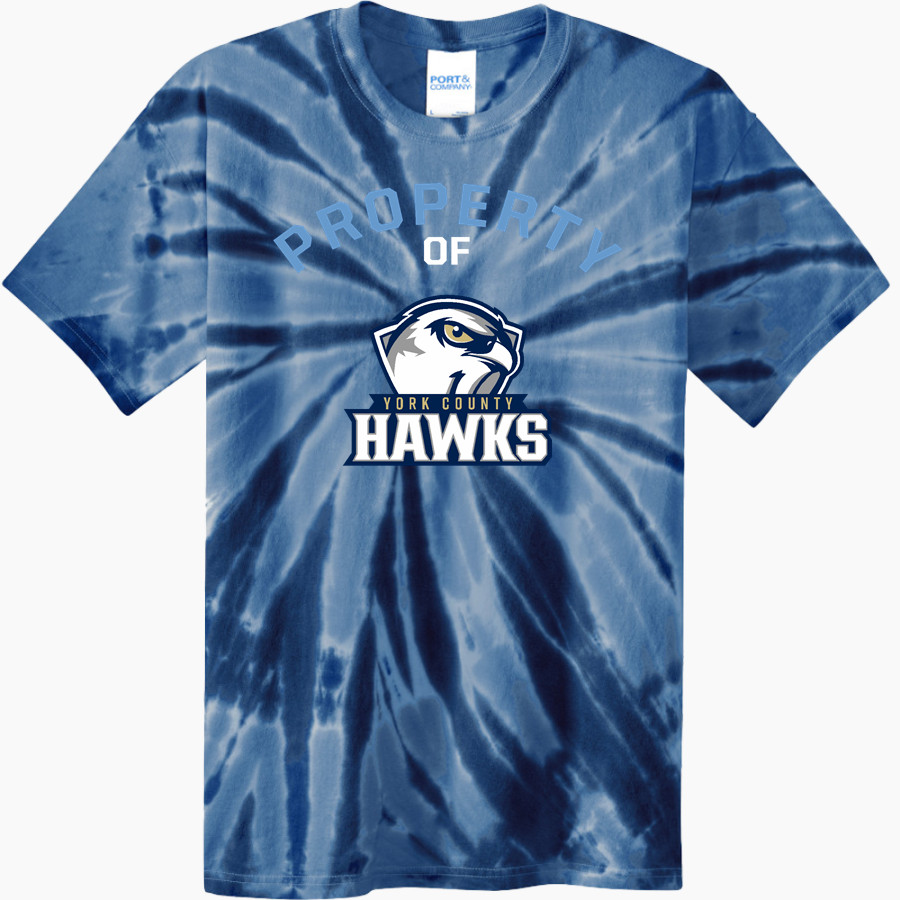 YORK COUNTY Hawks <span class="pdp-name-mascot">YORK COUNTY Hawks</span> Port & Company Men's Tie-Dye T-Shirt
