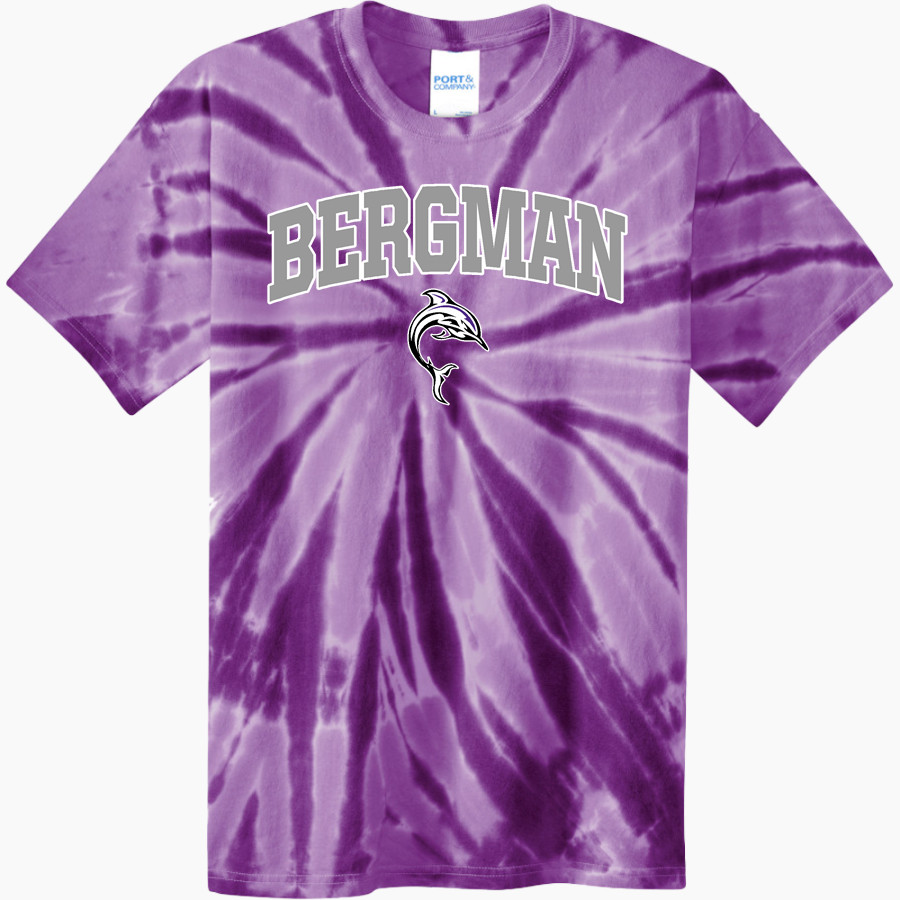 Bergman Dolphins <span class="pdp-name-mascot">Frank V. Bergman Elementary Dolphins</span> Port & Company Men's Tie-Dye T-Shirt