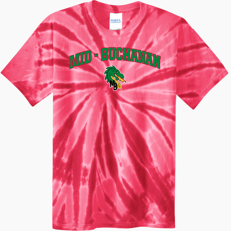 MID-BUCHANAN HIGH SCHOOL DRAGONS <span class="pdp-name-mascot">MID - BUCHANAN DRAGONS</span> Port & Company Men's Tie-Dye T-Shirt
