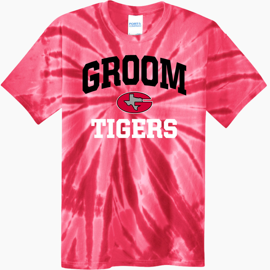 GROOM HIGH SCHOOL TIGERS Port & Company Men's Tie-Dye T-Shirt