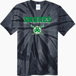 Communion of Saints School Sabres official sideline store Port & Company Youth Tie-Dye Tee Front Thumbnail