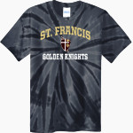 St. FRANCIS HIGH SCHOOL GOLDEN KNIGHTS <span class="pdp-name-mascot">SAINT FRANCIS GOLDEN KNIGHTS</span> Port & Company Youth Tie-Dye Tee Front Thumbnail