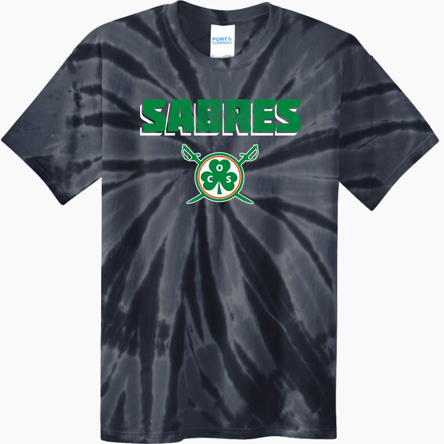 Communion of Saints School Sabres official sideline store Port & Company Youth Tie-Dye Tee