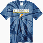 Marian Ancilla Chargers Port & Company Youth Tie-Dye Tee Front Thumbnail