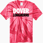 DOVER HIGH SCHOOL LONGHORNS Port & Company Youth Tie-Dye Tee Front Thumbnail