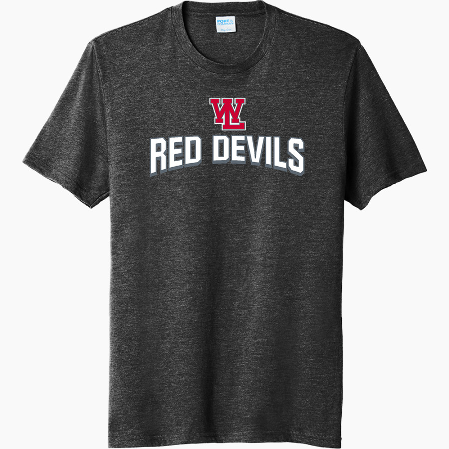 West Lafayette Jr-Sr High School Red Devils Online Store Port & Company Men's Tri-Blend Short Sleeve T-Shirt