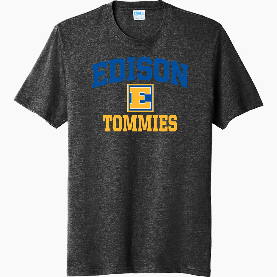 EDISON HIGH SCHOOL TOMMIES <span class="pdp-name-mascot">EDISON TOMMIES</span> Port & Company Men's Tri-Blend Short Sleeve T-Shirt
