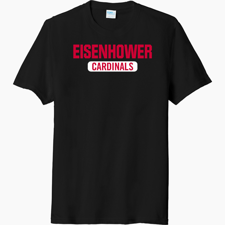 D D EISENHOWER HIGH SCHOOL CARDINALS <span class="pdp-name-mascot">EISENHOWER CARDINALS</span> Port & Company Men's Tri-Blend Short Sleeve T-Shirt