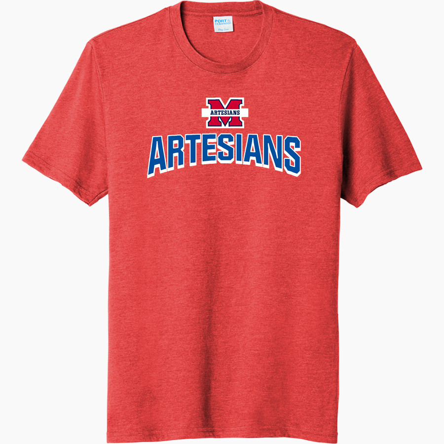 MARTINSVILLE HIGH SCHOOL ARTESIANS Port & Company Men's Tri-Blend Short Sleeve T-Shirt