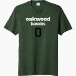 Oakwood Hawks <span class="pdp-name-mascot">Oakwood Hawks</span> Port & Company Men's Tri-Blend Short Sleeve T-Shirt Front Thumbnail