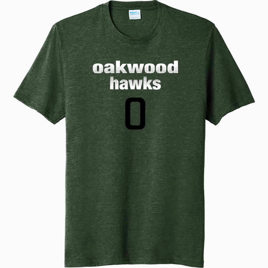 Oakwood Hawks <span class="pdp-name-mascot">Oakwood Hawks</span> Port & Company Men's Tri-Blend Short Sleeve T-Shirt