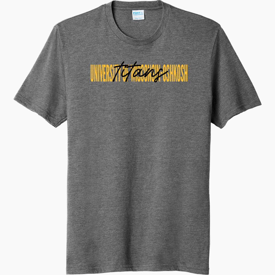 University of Wisconsin-Oshkosh Titans <span class="pdp-name-mascot">University of Wisconsin-Oshkosh Titans</span> Port & Company Men's Tri-Blend Short Sleeve T-Shirt