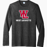 West Lafayette Jr-Sr High School Red Devils Online Store Port & Company Men's Tri-Blend Long Sleeve T-Shirt Front Thumbnail