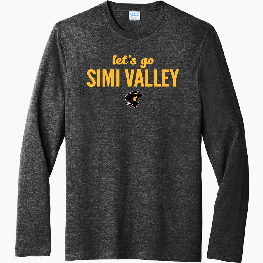 SIMI VALLEY HIGH SCHOOL PIONEERS Port & Company Men's Tri-Blend Long Sleeve T-Shirt