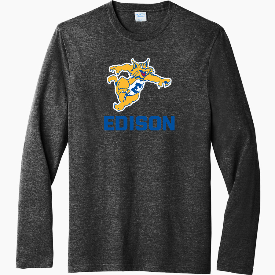 EDISON HIGH SCHOOL TOMMIES <span class="pdp-name-mascot">EDISON TOMMIES</span> Port & Company Men's Tri-Blend Long Sleeve T-Shirt