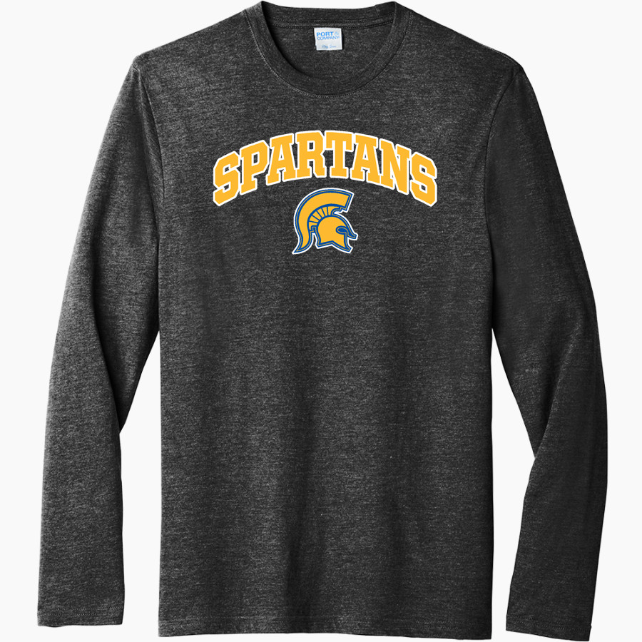 MASON CO CENTRAL HIGH SCHOOL SPARTANS Port & Company Men's Tri-Blend Long Sleeve T-Shirt