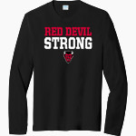 Chaffee Red Devils <span class="pdp-name-mascot">Chaffee Schools Red Devils</span> Port & Company Men's Tri-Blend Long Sleeve T-Shirt Front Thumbnail