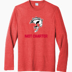 MOT Charter Mustangs Port & Company Men's Tri-Blend Long Sleeve T-Shirt Front Thumbnail