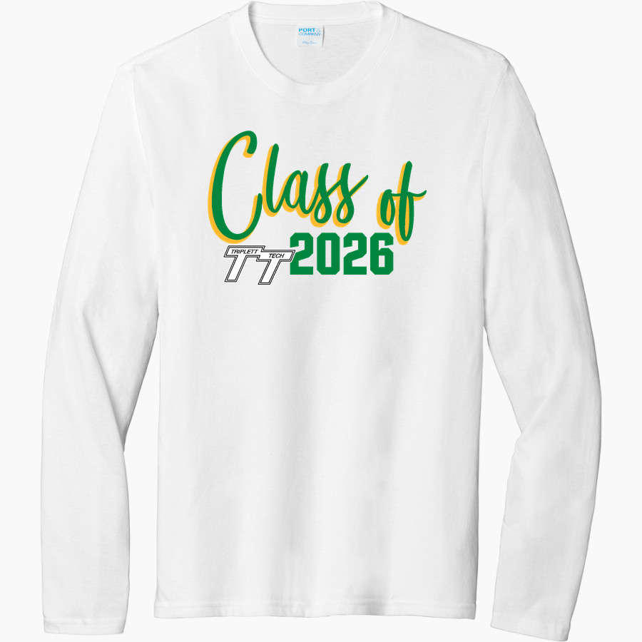 Triplett Tech <span class="pdp-name-mascot">Triplett Business and Technical Institute</span> Port & Company Men's Tri-Blend Long Sleeve T-Shirt