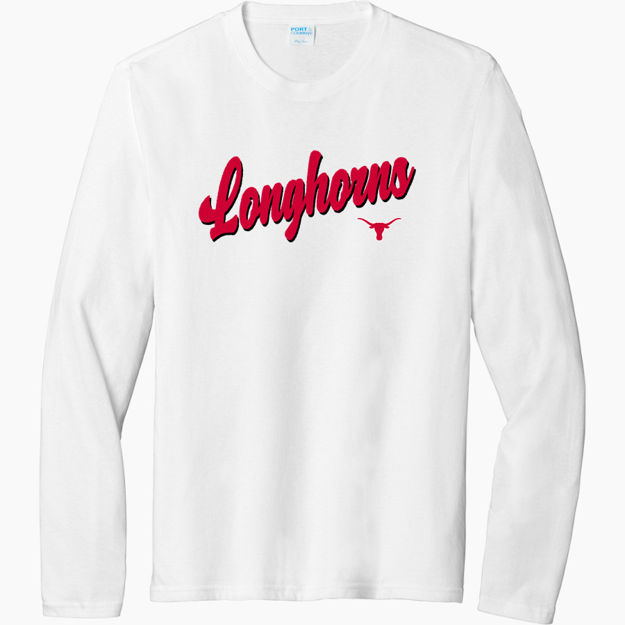 DOVER HIGH SCHOOL LONGHORNS Port & Company Men's Tri-Blend Long Sleeve T-Shirt