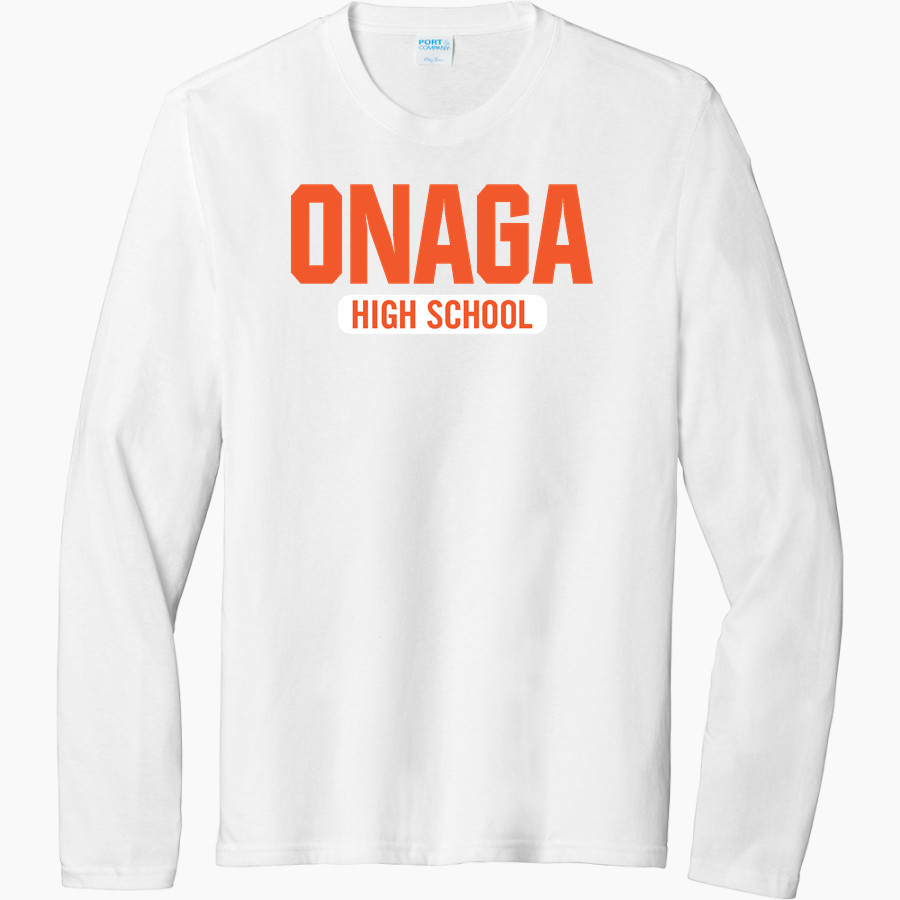 ONAGA HIGH SCHOOL BUFFALOES <span class="pdp-name-mascot">ONAGA BUFFALOES</span> Port & Company Men's Tri-Blend Long Sleeve T-Shirt