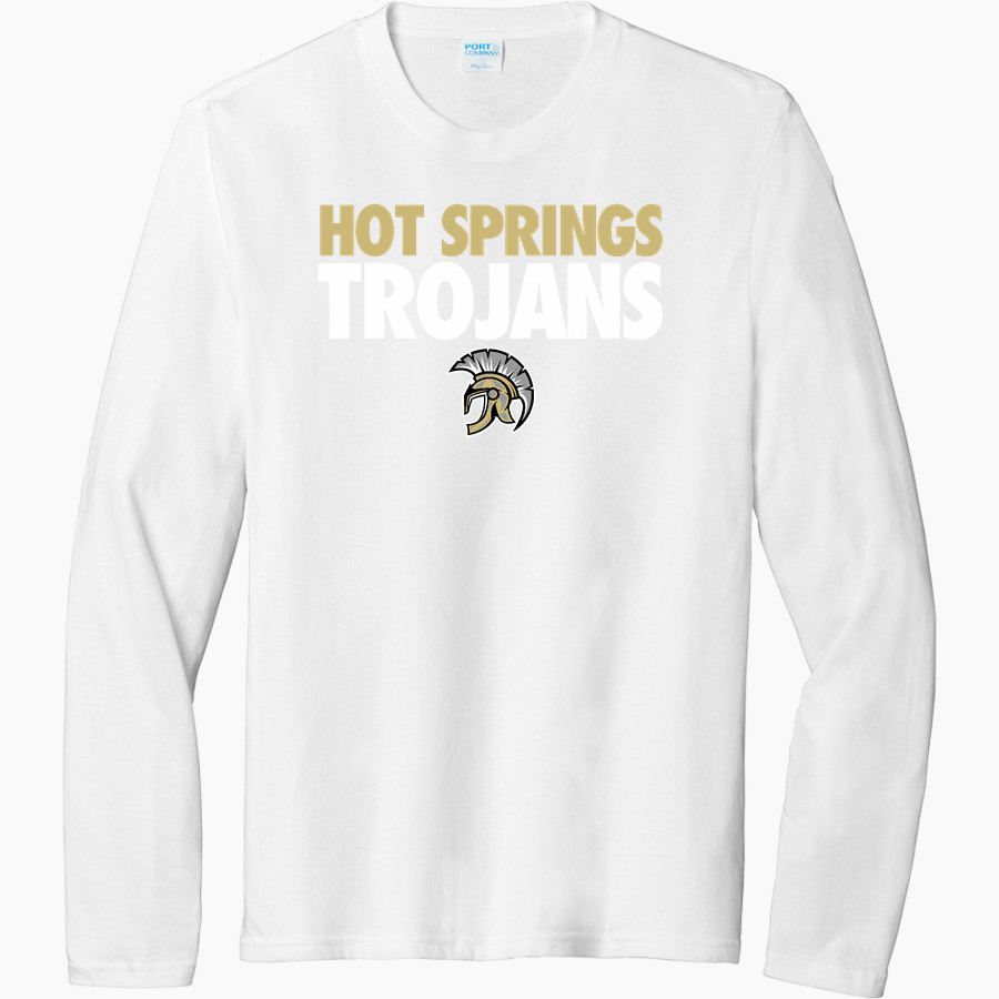 HOT SPRINGS HIGH SCHOOL TROJANS <span class="pdp-name-mascot">HOT SPRINGS TROJANS</span> Port & Company Men's Tri-Blend Long Sleeve T-Shirt