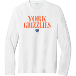 York Grizzlies <span class="pdp-name-mascot">York Junior High School Grizzlies</span> Port & Company Men's Tri-Blend Long Sleeve T-Shirt Front Thumbnail
