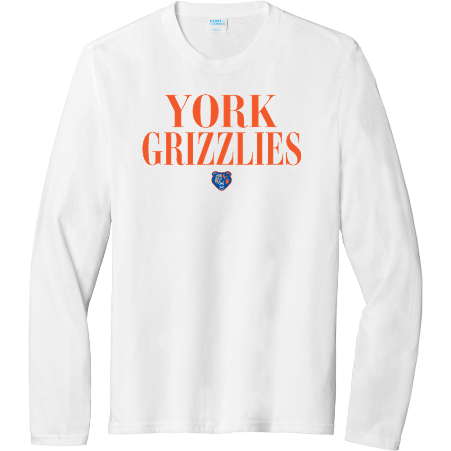 York Grizzlies <span class="pdp-name-mascot">York Junior High School Grizzlies</span> Port & Company Men's Tri-Blend Long Sleeve T-Shirt