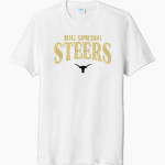 BIG SPRING HIGH SCHOOL STEERS <span class="pdp-name-mascot">BIG SPRING STEERS</span> Port & Company Men's Tri-Blend Short Sleeve T-Shirt Front Thumbnail