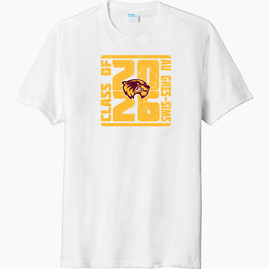 Au Gres-Sims HIGH SCHOOL WOLVERINES <span class="pdp-name-mascot">AU GRES - SIMS WOLVERINES</span> Port & Company Men's Tri-Blend Short Sleeve T-Shirt