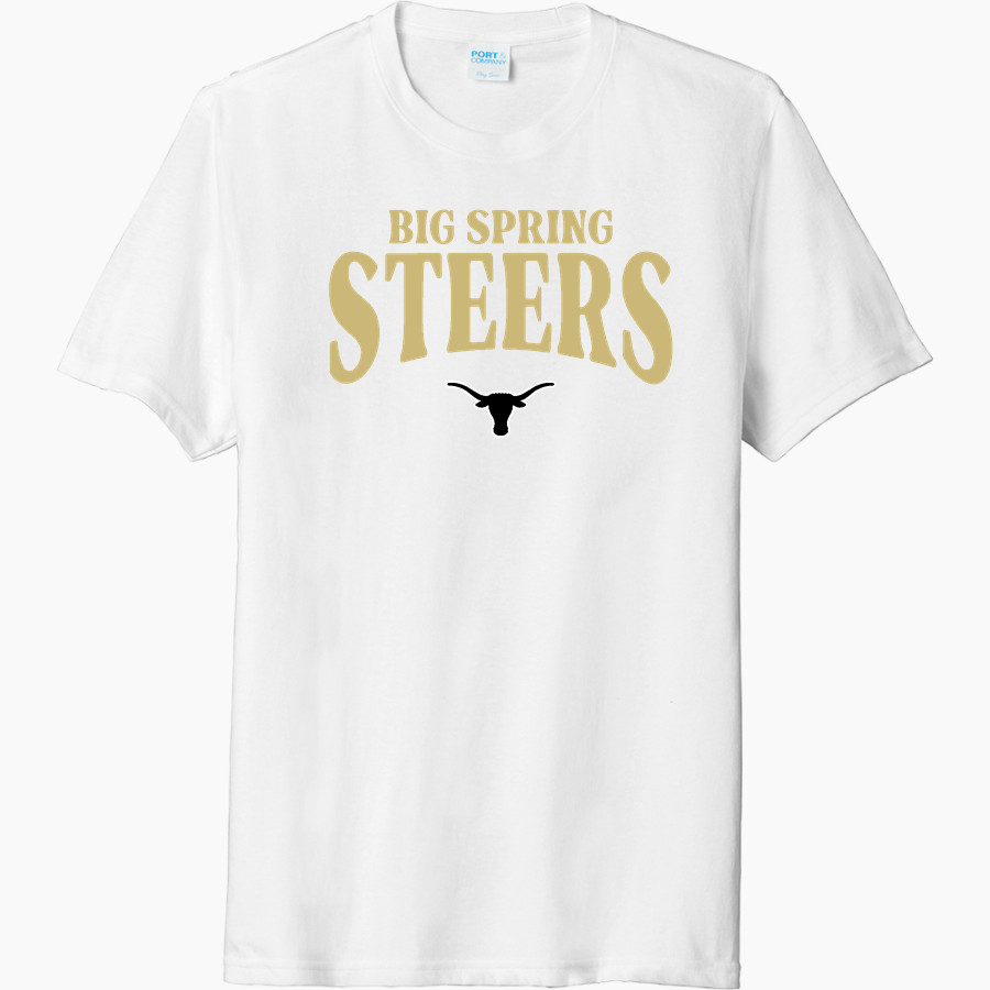 BIG SPRING HIGH SCHOOL STEERS <span class="pdp-name-mascot">BIG SPRING STEERS</span> Port & Company Men's Tri-Blend Short Sleeve T-Shirt