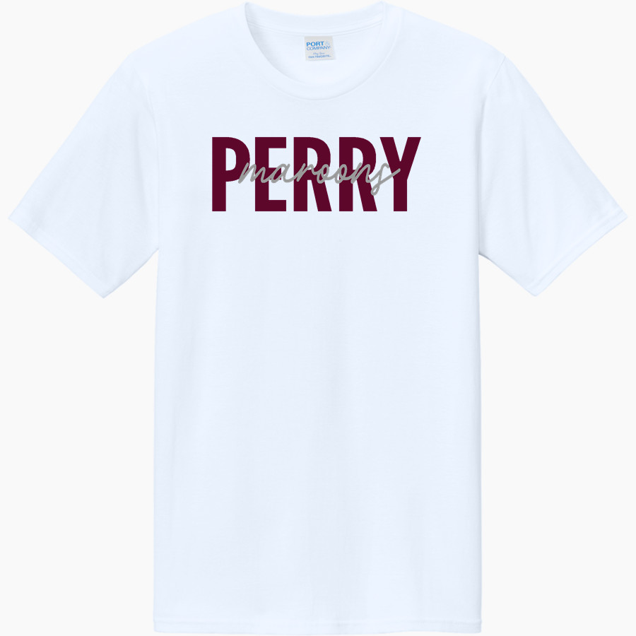 PERRY HIGH SCHOOL MAROONS <span class="pdp-name-mascot">PERRY MAROONS</span> Port & Company CVC Tee
