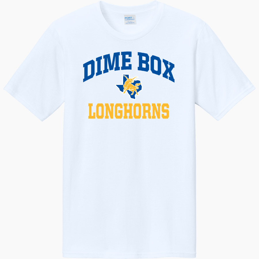 DIME BOX HIGH SCHOOL LONGHORNS <span class="pdp-name-mascot">DIME BOX LONGHORNS</span> Port & Company CVC Tee