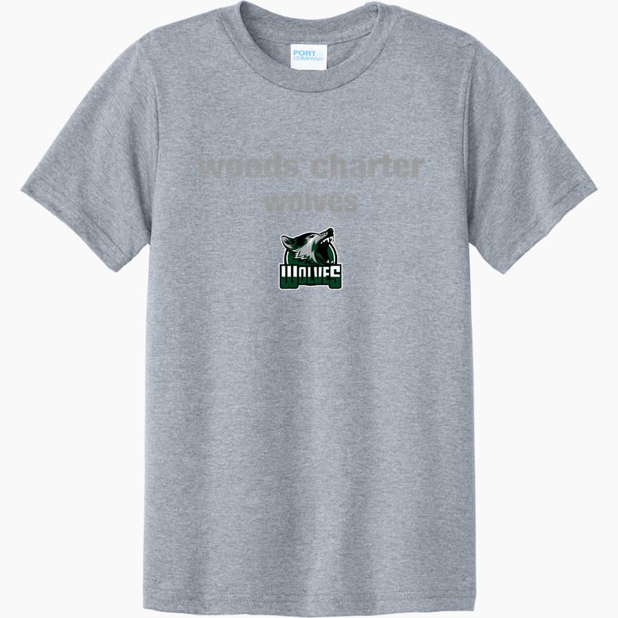 Woods Charter Wolves Port & Company Youth CVC Tee