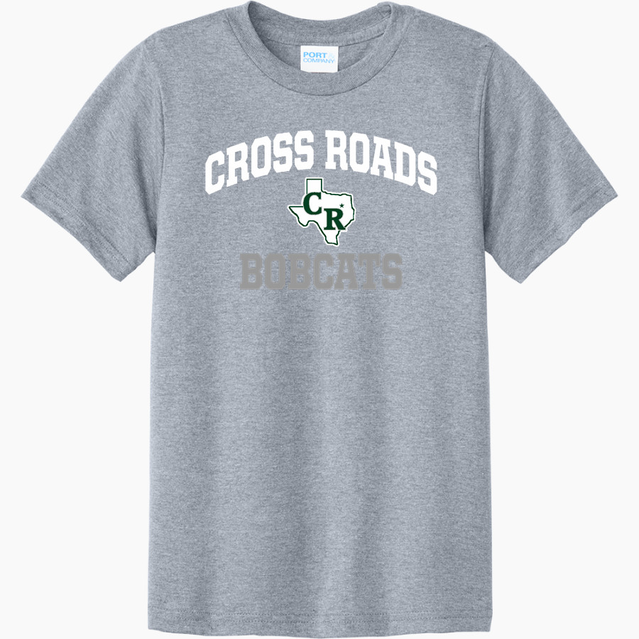 CROSS ROADS HIGH SCHOOL BOBCATS <span class="pdp-name-mascot">CROSS ROADS BOBCATS</span> Port & Company Youth CVC Tee