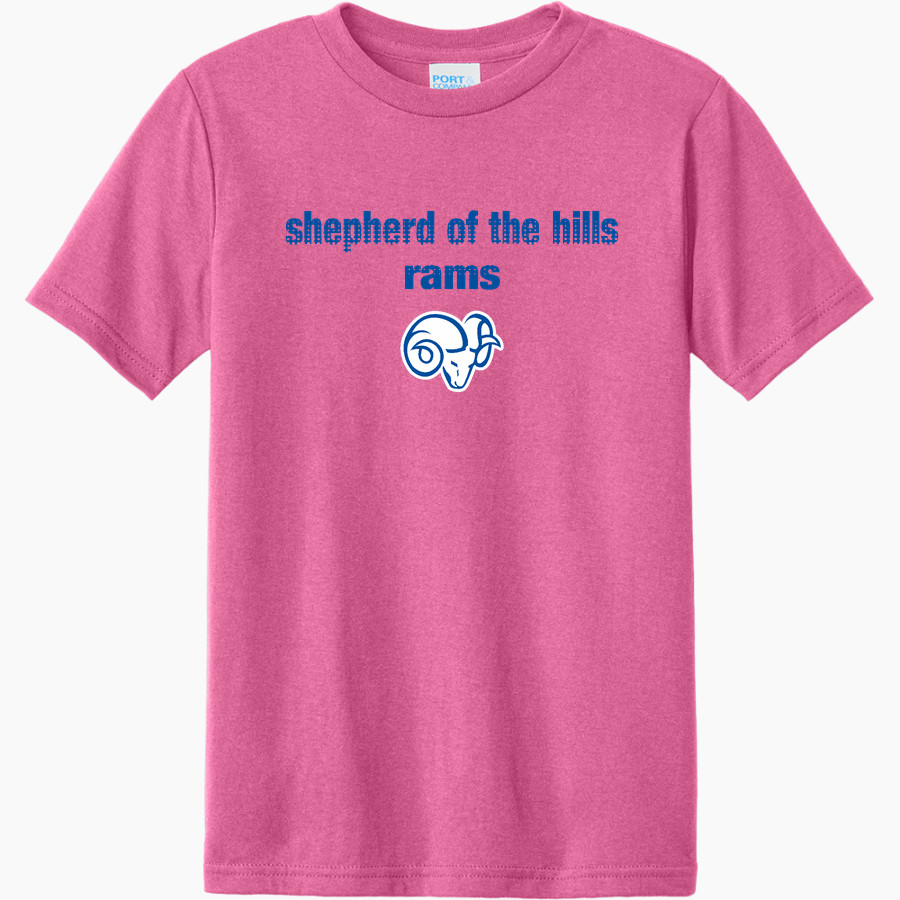 Shepherd of the Hills Rams Port & Company Youth CVC Tee