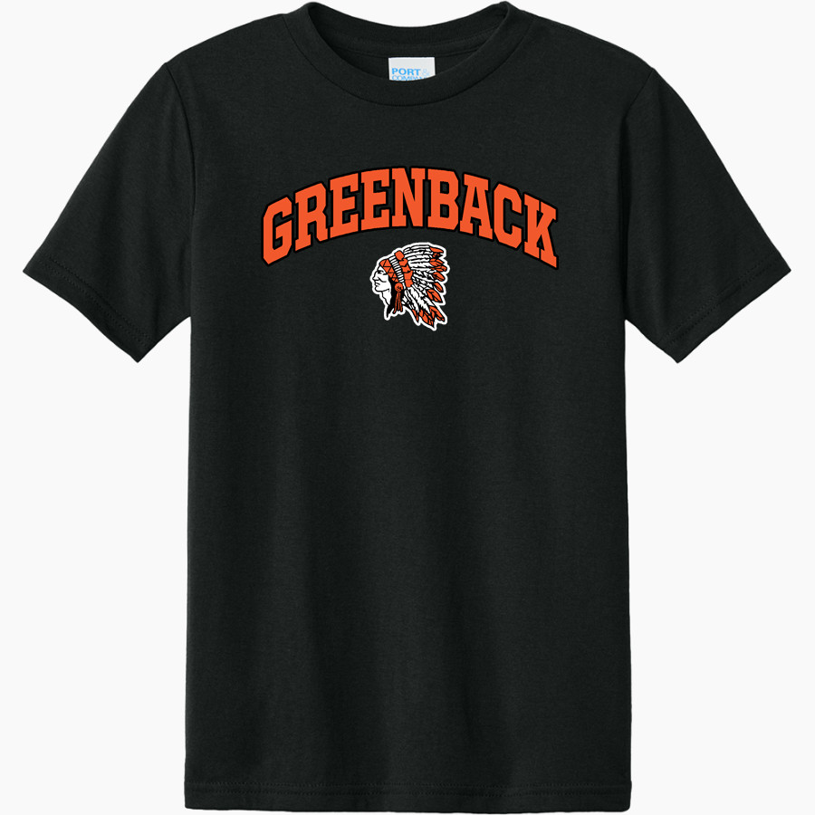 GREENBACK HIGH SCHOOL CHEROKEES <span class="pdp-name-mascot">GREENBACK CHEROKEES</span> Port & Company Youth CVC Tee