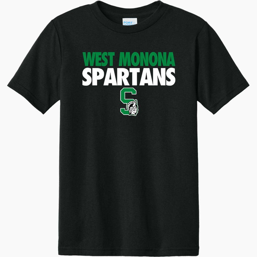 WEST MONONA HIGH SCHOOL SPARTANS Port & Company Youth CVC Tee