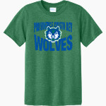 PCRHS Wolves Official Sideline Store <span class="pdp-name-mascot">PROVIDENCE CRISTO REY WOLVES</span> Port & Company Youth CVC Tee Front Thumbnail