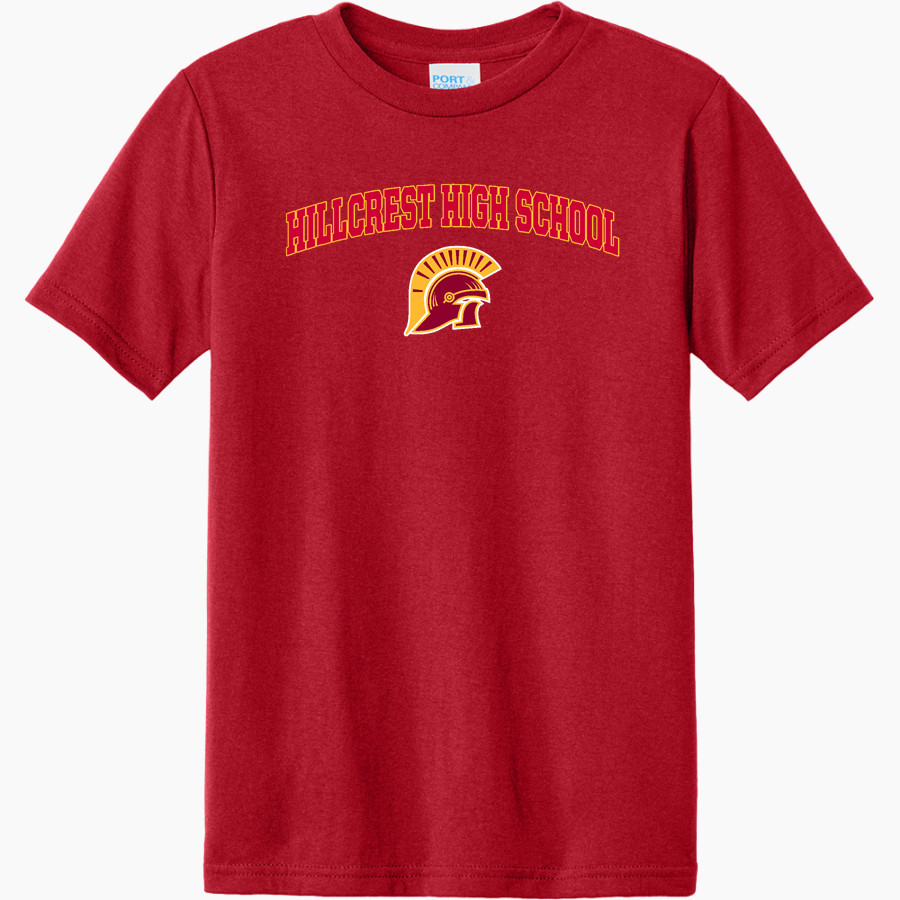 HILLCREST HIGH SCHOOL TROJANS <span class="pdp-name-mascot">Hillcrest High School TROJANS</span> Port & Company Youth CVC Tee