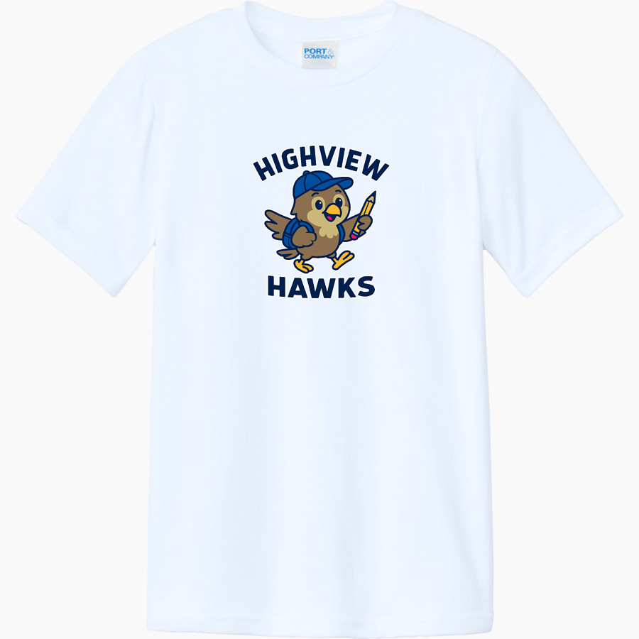 Highview Hawks <span class="pdp-name-mascot">Highview Elementary School Hawks</span> Port & Company Youth CVC Tee