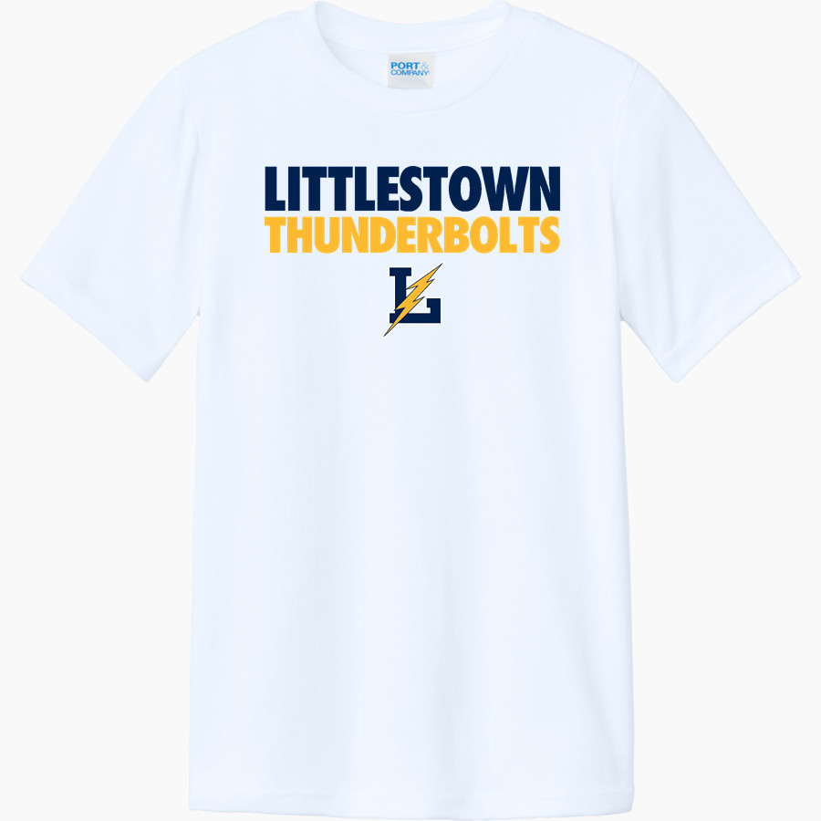 LITTLESTOWN HIGH SCHOOL THUNDERBOLTS Port & Company Youth CVC Tee