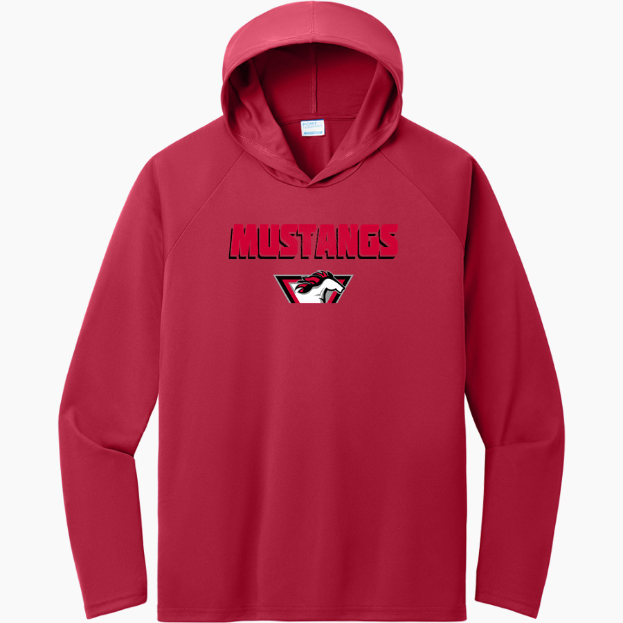 SOUTH WESTERN SENIOR HIGH SCHOOL MUSTANGS <span class="pdp-name-mascot">SOUTH WESTERN MUSTANGS</span> Port & Company Men's Performance Pullover Hooded Tee