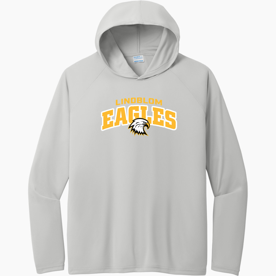 LINDBLOM MATH AND SCIENCE ACADEMY EAGLES Port & Company Men's Performance Pullover Hooded Tee