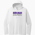 Bergman Dolphins Port & Company Men's Performance Pullover Hooded Tee Front Thumbnail