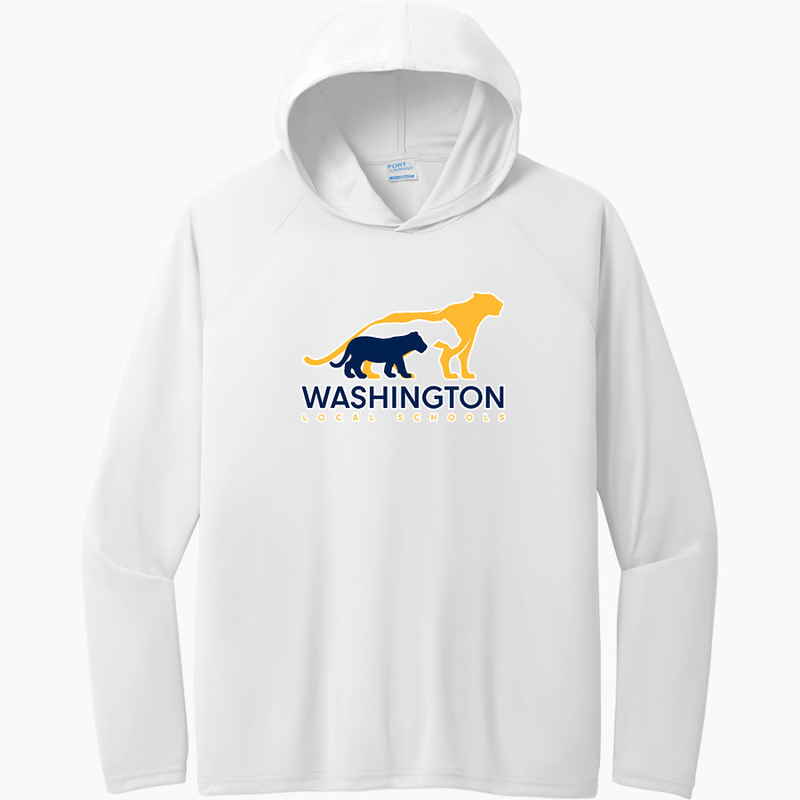 Washington Local Schools Online Store <span class="pdp-name-mascot">WHITMER PANTHERS</span> Port & Company Men's Performance Pullover Hooded Tee