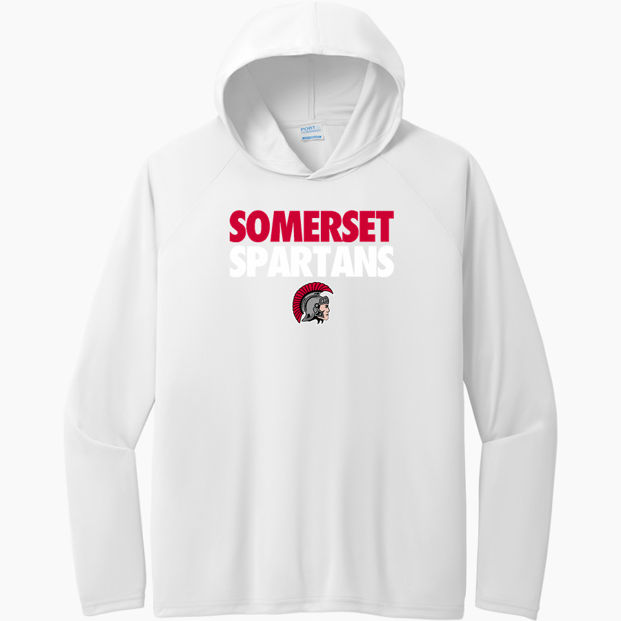 SOMERSET HIGH SCHOOL SPARTANS <span class="pdp-name-mascot">SOMERSET SPARTANS</span> Port & Company Men's Performance Pullover Hooded Tee